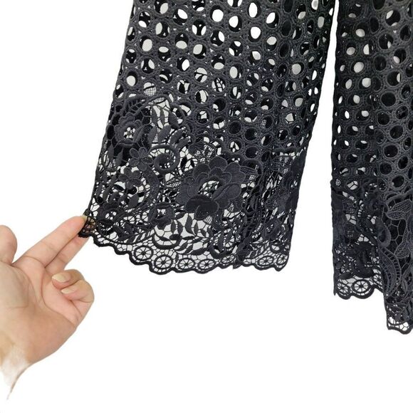 Womens Alice McCall Dress Like I Would Lace Statement Sleeve Mini Goth Blk Sz 2 - Picture 9 of 17